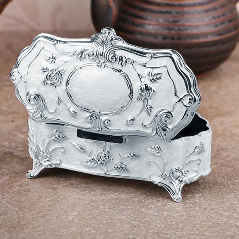 VejiA ジュエリーボックス ヴィンテージ プリンセス スモール シルバー